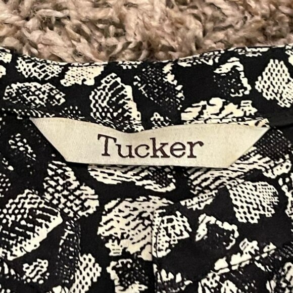 Tucker silk black cream reptile snack print mini dress tunic - Picture 3 of 8